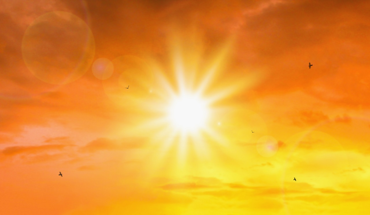 Extremely bright sunlight