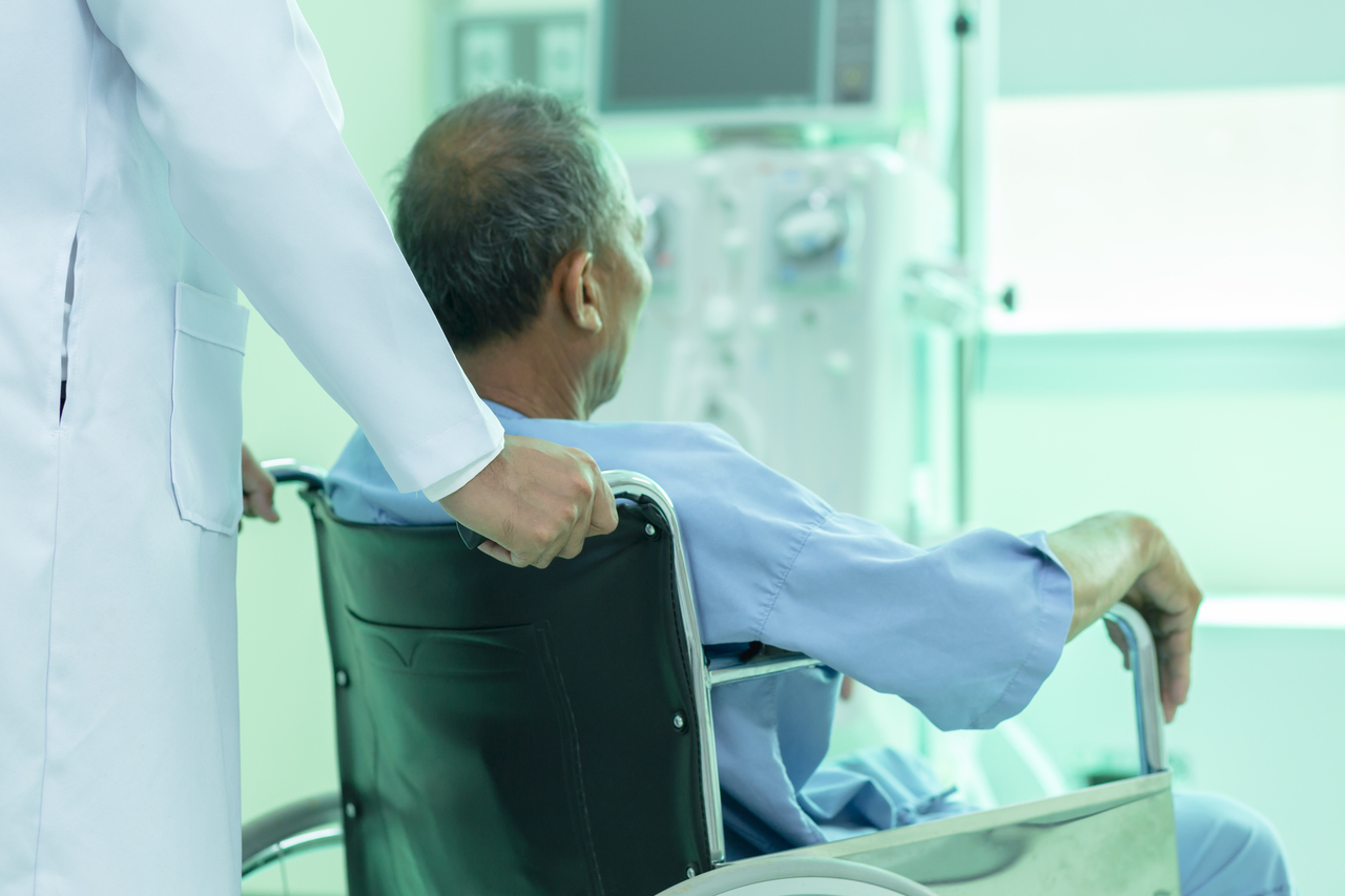 A happy patient after hemodialysis