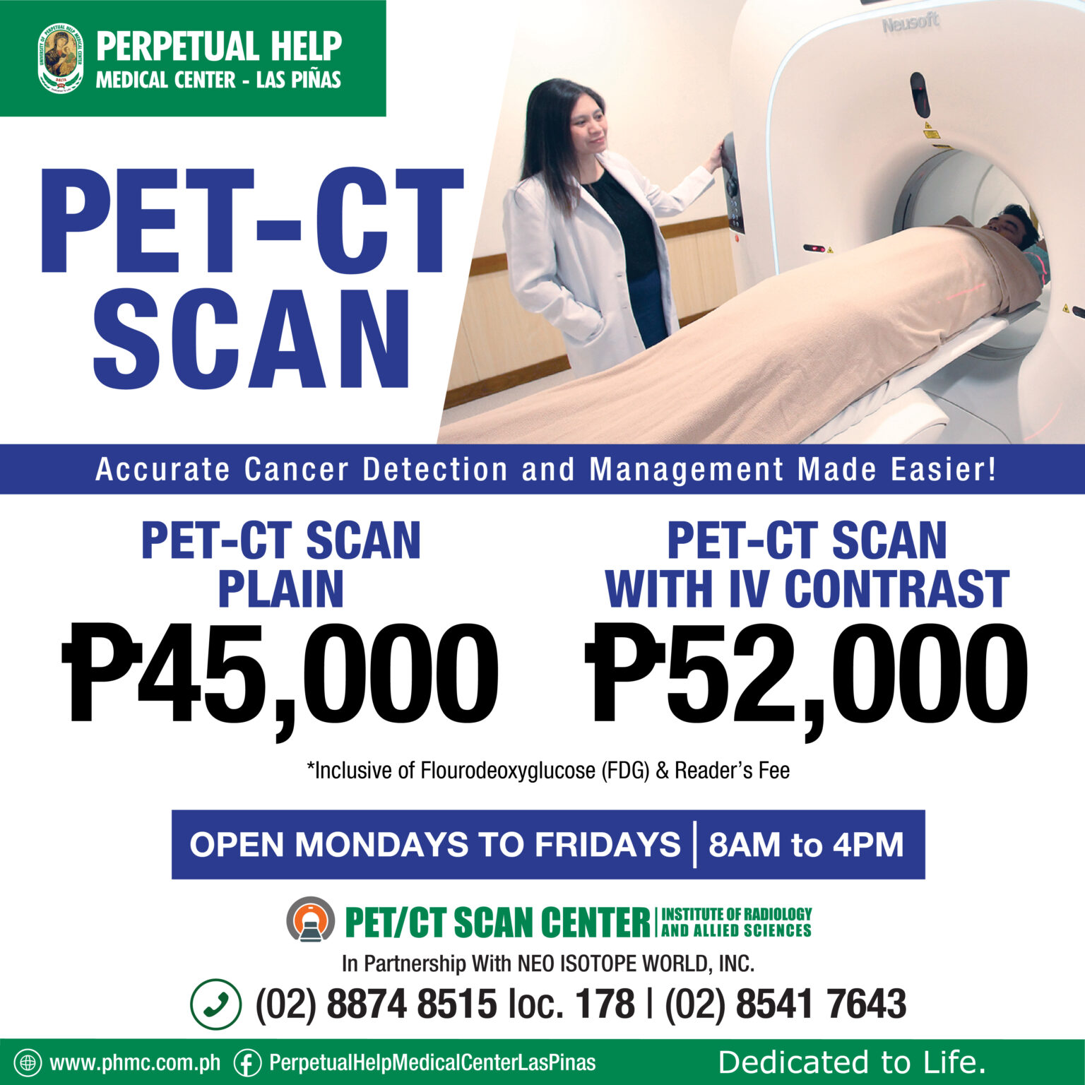 PET CT SCAN P2 000 CASH REBATE PROMO Perpetual Help Medical Center